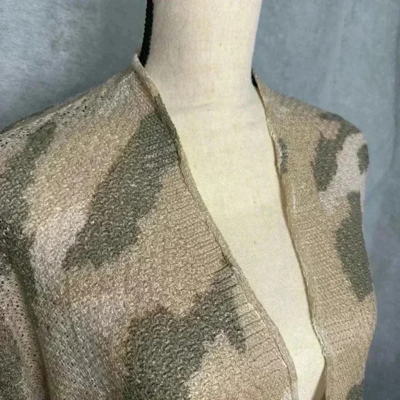 POL Large Camo Print Lightweight Slouchy Relaxed Oversized Duster Cardigan - Picture 2 of 10